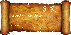 Birkás Boglárka névjegykártya