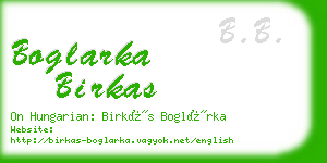 boglarka birkas business card